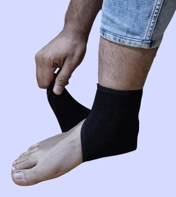 MAH FITGEAR Ankle Sprain Recovery Protective Sleeve (Pack of 1) | Adjustable Support for Injury Recovery & Pain Relief