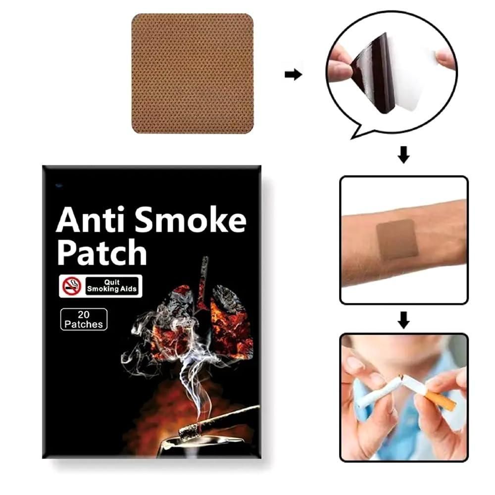 MAH FITGEAR Anti-Smoke Patches (Pack of 10) | Herbal Support for Quitting Smoking & Nicotine Control