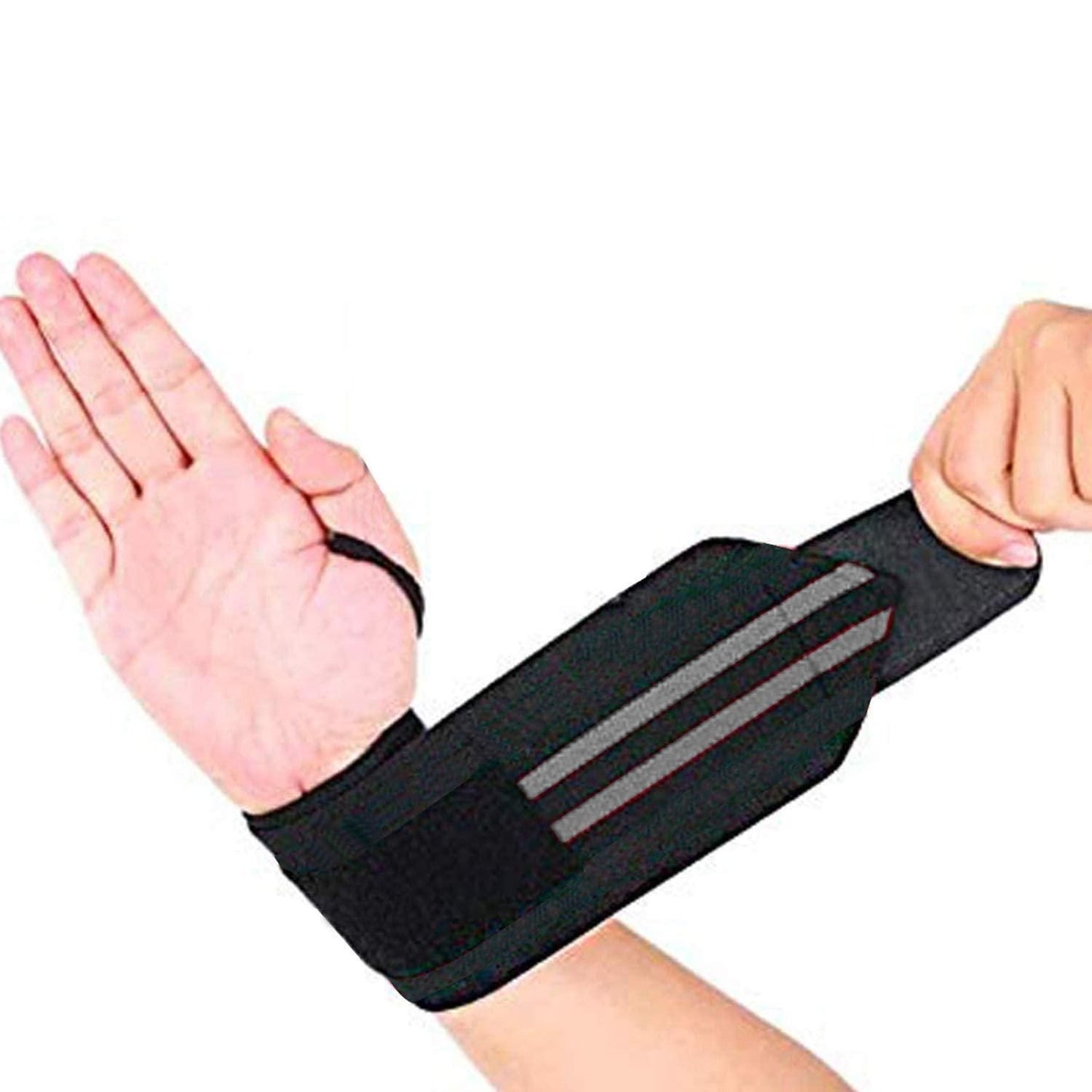 MAH FITGEAR Wrist Band Straps with Thumb Loop for Gym (Pack of 1) | Heavy Duty Wrist Support for Weightlifting & Strength Training