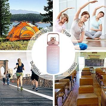 MAH FITGEAR 3-Pack Motivational Water Bottles Set | BPA-Free Time Marker Bottles for Gym, Sports & Daily Hydration