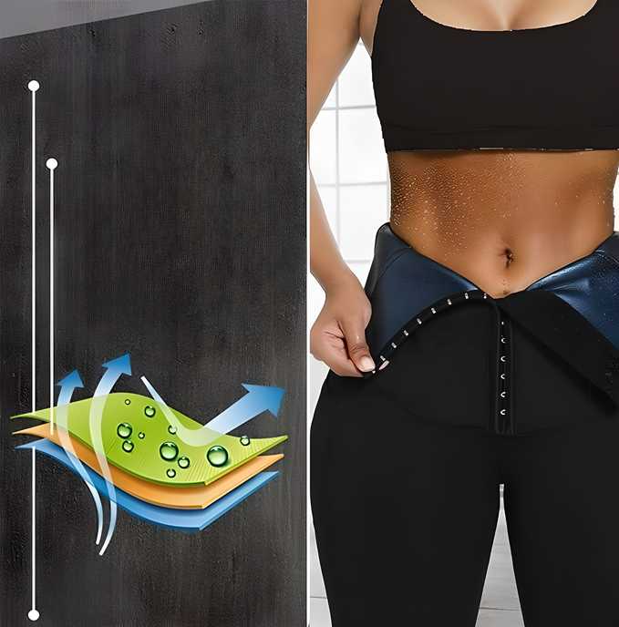 MAH FITGEAR Women’s Steam Sauna Weight Loss Pants | Sweat Enhancing Workout & Fitness Leggings for Slimming