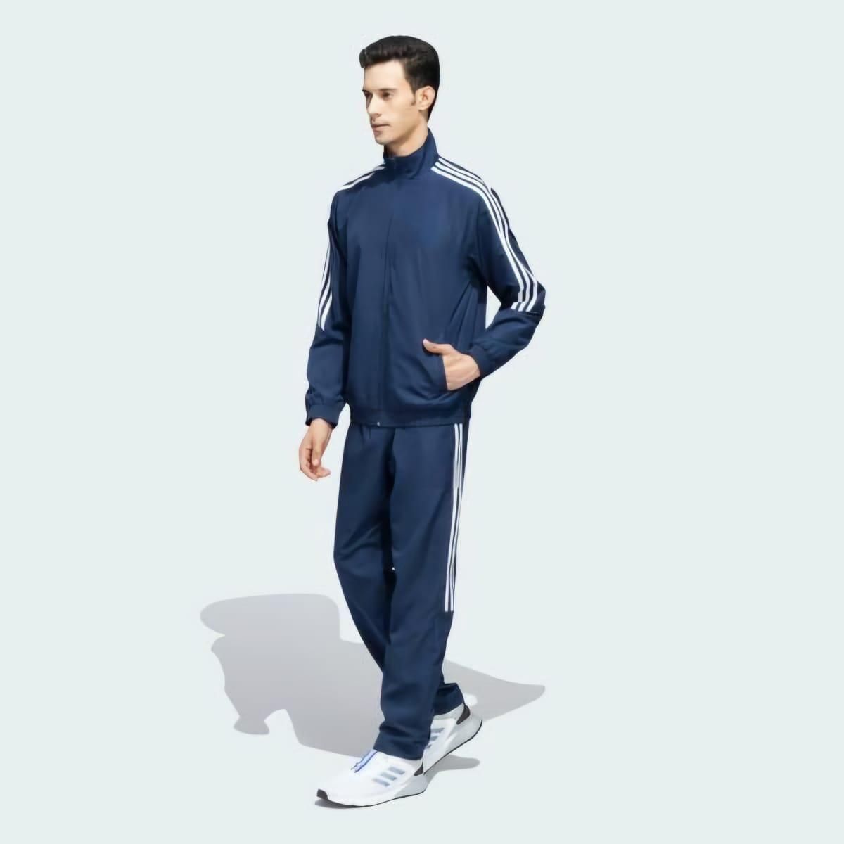 MAH FITGEAR Men’s Side Stripe 4-Way Polyester Track Suit | Lightweight Stretchable Activewear for Gym, Running & Sports