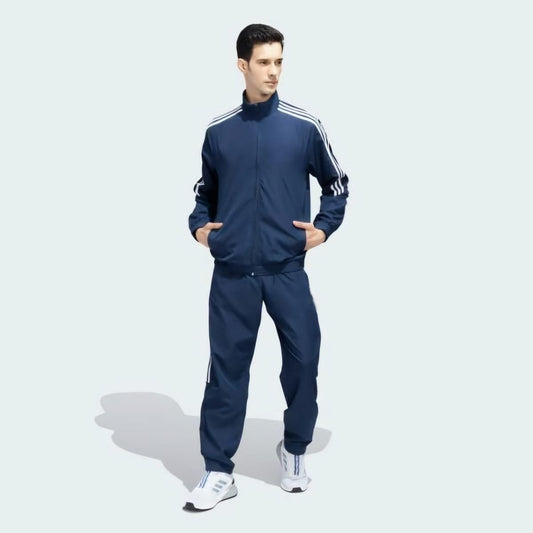 MAH FITGEAR Men’s Side Stripe 4-Way Polyester Track Suit | Lightweight Stretchable Activewear for Gym, Running & Sports