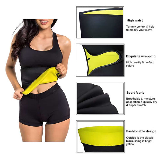 MAH FITGEAR Sweat Belt – Hot Body Shaper & Belly Fat Burner for Men & Women | Adjustable Waist Trimmer for Fitness & Weight Loss