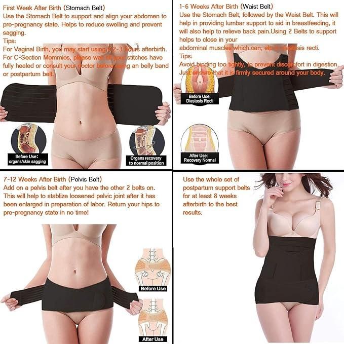 MAH FITGEAR Maternity & Post Pregnancy Belt | Adjustable Belly Support for Comfort, Recovery & Postpartum Care