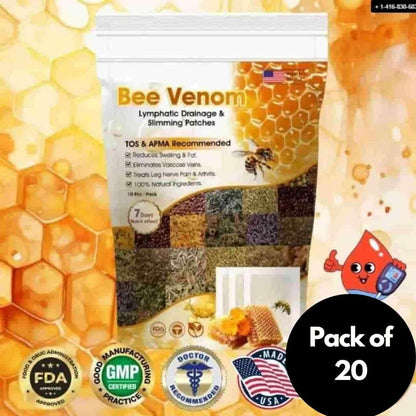 MAH FITGEAR Vee Vesom Lymphatic Damage & Slimming Patches (20 Patches) | Detox & Fat Reduction Patches for Women