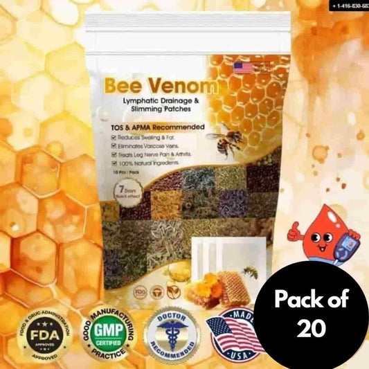 MAH FITGEAR Vee Vesom Lymphatic Damage & Slimming Patches (20 Patches) | Detox & Fat Reduction Patches for Women
