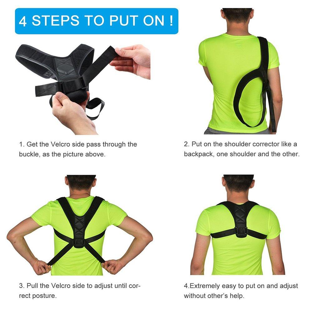MAH FITGEAR Shoulder Support Belt Unisex | Adjustable Back & Shoulder Brace for Pain Relief, Posture Correction & Injury Prevention