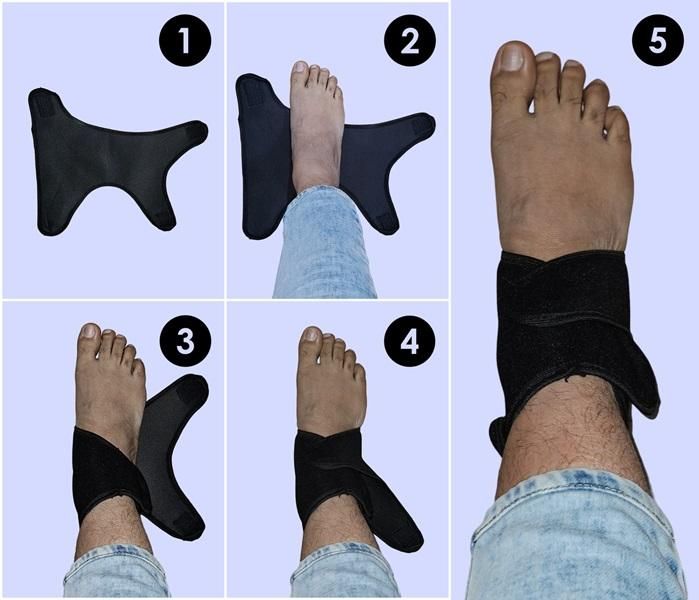 MAH FITGEAR Ankle Sprain Recovery Protective Sleeve (Pack of 1) | Adjustable Support for Injury Recovery & Pain Relief