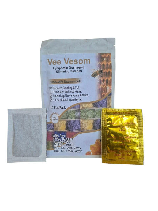 MAH FITGEAR Vee Vesom Lymphatic Damage & Slimming Patches (10 Patches) | Detox & Fat Reduction Patches for Women
