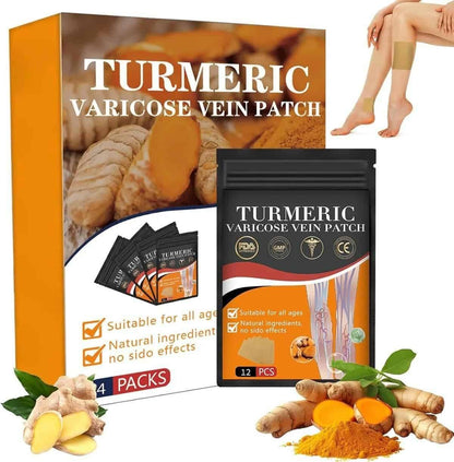 Mah FitGear Turmeric Varicose Vein Patch (Pack of 10) – Natural Relief & Leg Comfort Support