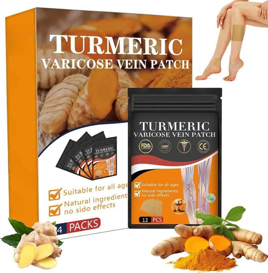 Mah FitGear Turmeric Varicose Vein Patch (Pack of 10) – Natural Relief & Leg Comfort Support