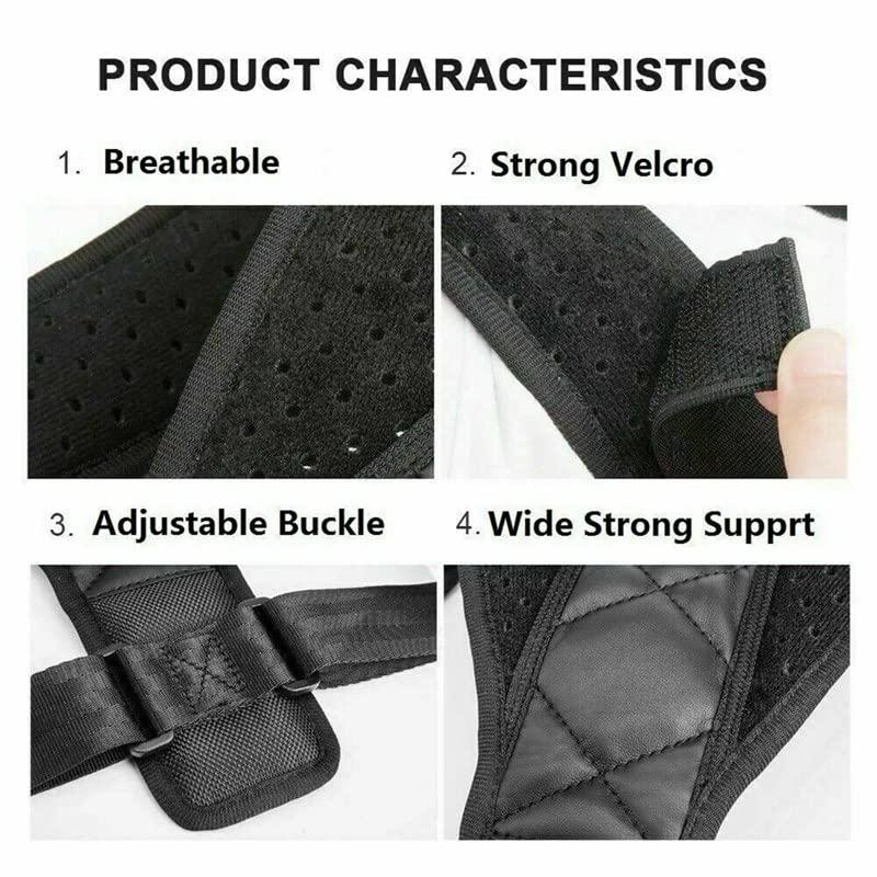 MAH FITGEAR Shoulder Support Belt Unisex | Adjustable Back & Shoulder Brace for Pain Relief, Posture Correction & Injury Prevention
