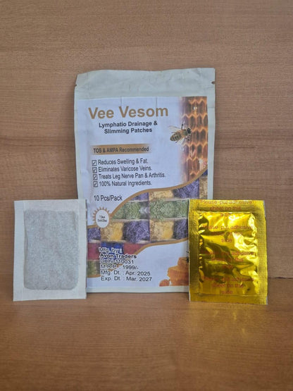 Mah FitGear Vee Vesom Lymphatic Damage & Slimming Patches (Pack of 10) – Natural Detox & Fat Burning Support