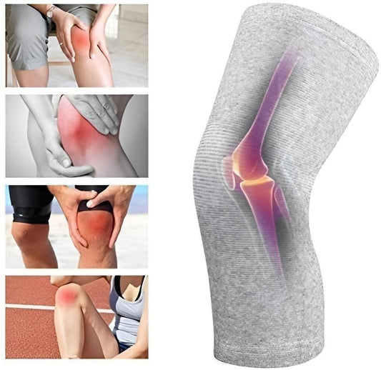 MAH FITGEAR Unisex Bamboo Charcoal Elastic Warm Knee Sleeves | Pain Relief, Joint Support & Thermal Comfort for Men & Women