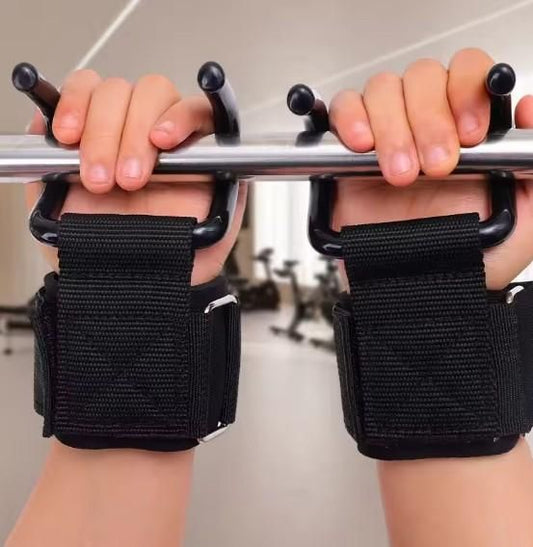 MAH FITGEAR Weight Lifting Rod Hooks Wrist Support (Pair of 1) | Heavy Duty Gym Wrist Strap for Deadlifts & Strength Training