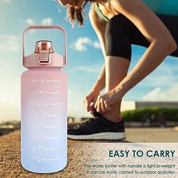 MAH FITGEAR 3-Pack Motivational Water Bottles Set | BPA-Free Time Marker Bottles for Gym, Sports & Daily Hydration