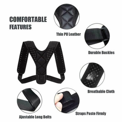 MAH FITGEAR Shoulder Support Belt Unisex | Adjustable Back & Shoulder Brace for Pain Relief, Posture Correction & Injury Prevention