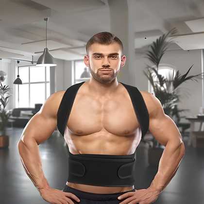 MAH FITGEAR Posture Corrector Shoulder Belt | Adjustable Back & Shoulder Support for Men & Women