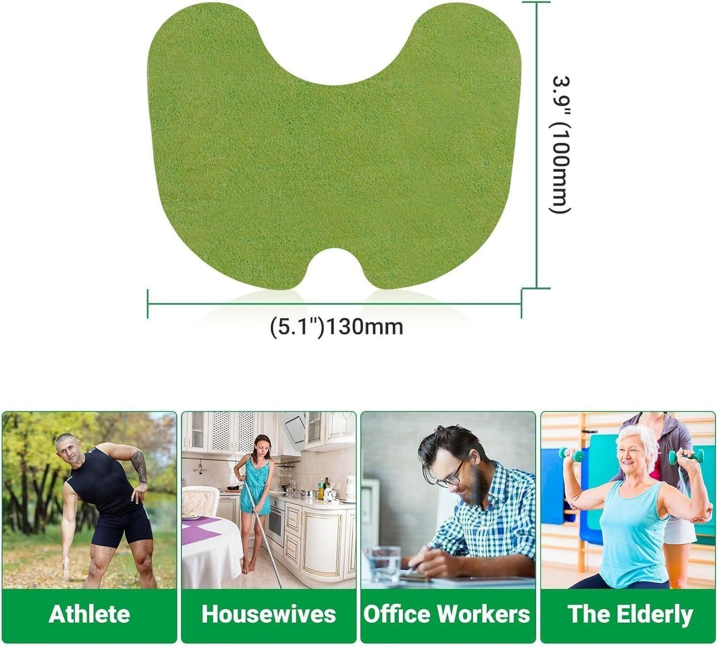 MAH FITGEAR Knee Patches (Pack of 10 / 20 / 30) | Pain Relief & Joint Support Patches for Men & Women