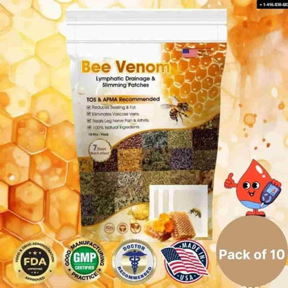 Mah FitGear Vee Vesom Lymphatic Damage & Slimming Patches (Pack of 10) – Natural Detox & Fat Burning Support