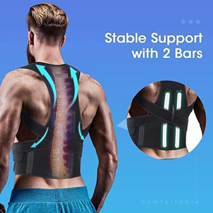 MAH FITGEAR Posture Corrector Shoulder Belt | Adjustable Back & Shoulder Support for Men & Women