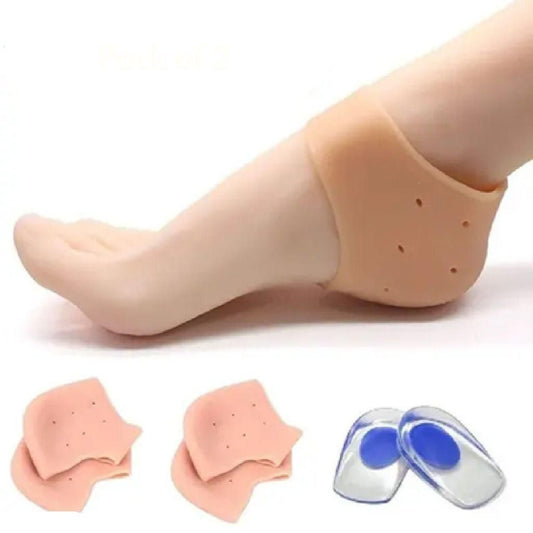 MAH FITGEAR 2 Pair Ankle & 1 Pair Heel Protector | Soft Gel Foot Care for Comfort, Pain Relief & Injury Prevention