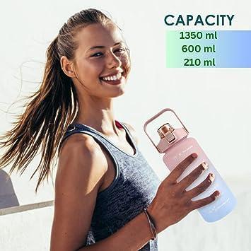 MAH FITGEAR 3-Pack Motivational Water Bottles Set | BPA-Free Time Marker Bottles for Gym, Sports & Daily Hydration